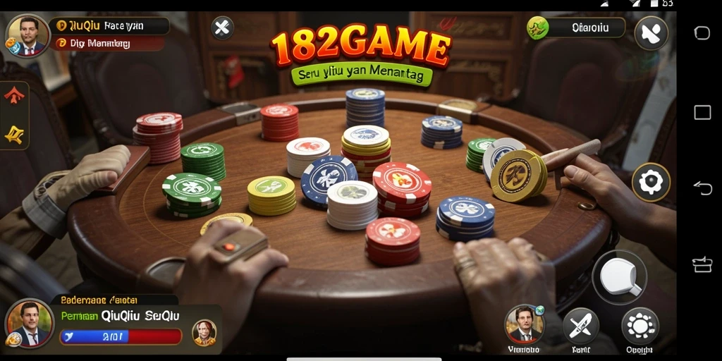 Tampilan gameplay QiuQiu yang seru dan interaktif.