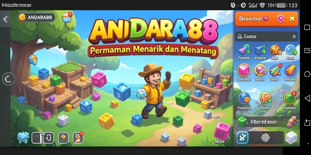 Screenshot gameplay ANDARA88 dengan teka-teki menarik.