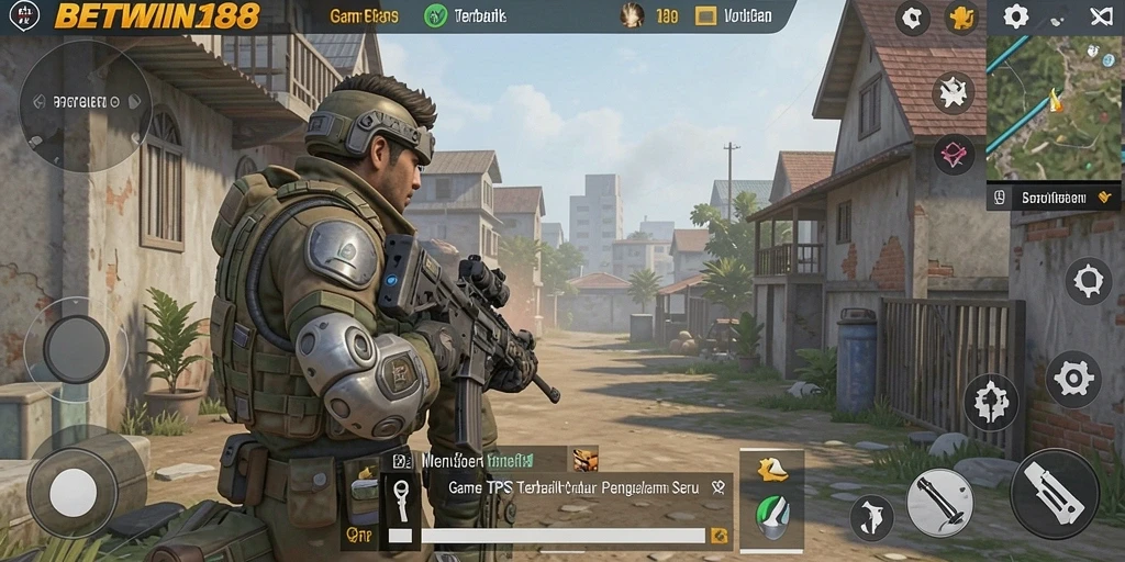 Tangkapan layar utama BETWIN188 menampilkan aksi gameplay TPS yang mendebarkan.