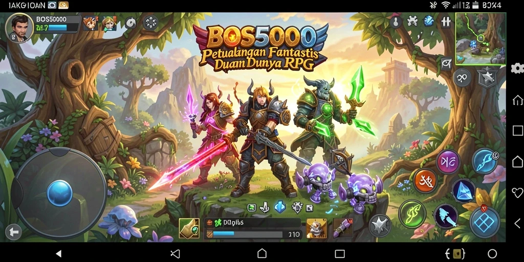 Tampilan gameplay RPG BOS5000 yang menakjubkan dan mengasyikkan.