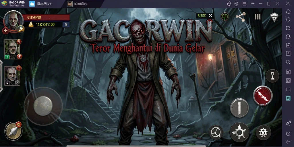 Tangkapan layar yang menampilkan suasana mencekam dalam GACORWIN.