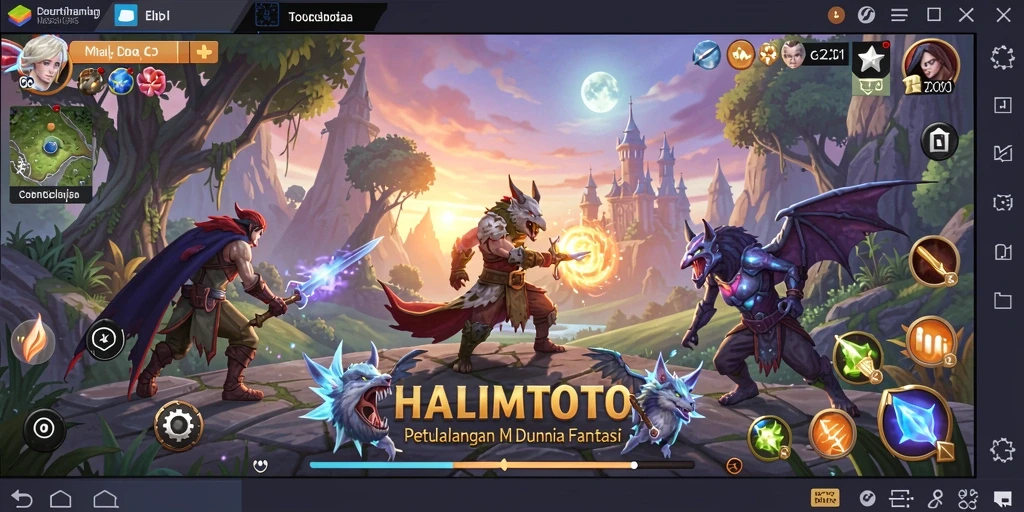 Tampilan gameplay yang mendebarkan dalam HALIMTOTO, siap untuk setiap petualangan.