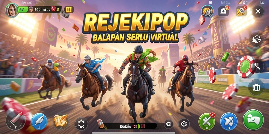 Gameplay seru dalam balapan cepat REJEKIPOP dengan grafik yang menawan.