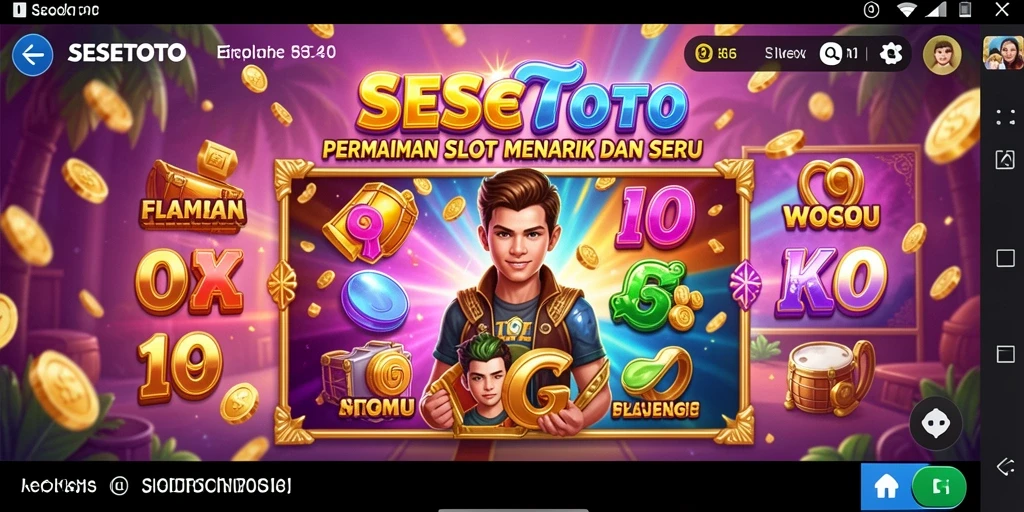 Tampilan gameplay SESETOTO yang menarik dan penuh warna.