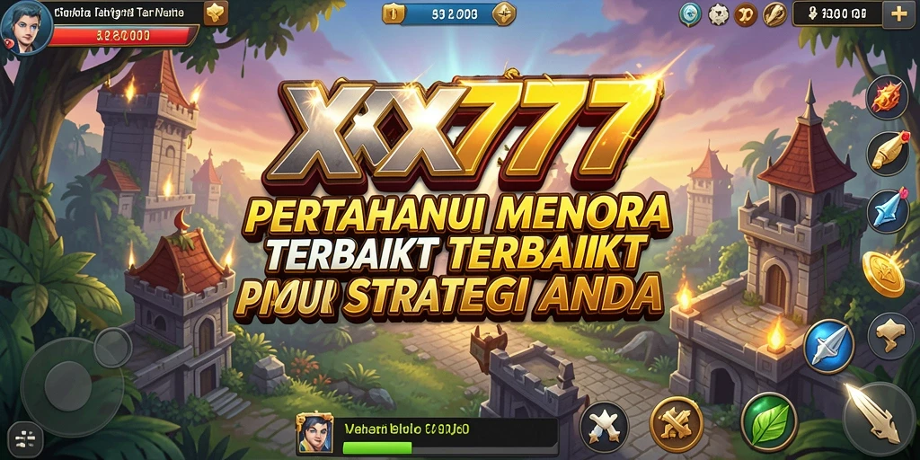 Tampilan gameplay menegangkan dan strategis dari XXX777.